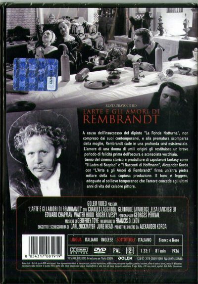 L'Arte e gli Amori di Rembrandt (DVD - restaurato in Hd)
