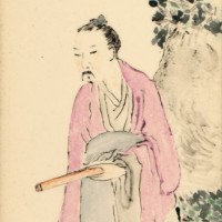 Il vecchio samurai - Acquarello su carta (opera)