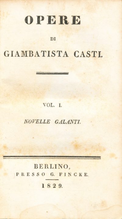 Giambattista Casti. Novelle galanti - Volume I (Mini Libro)