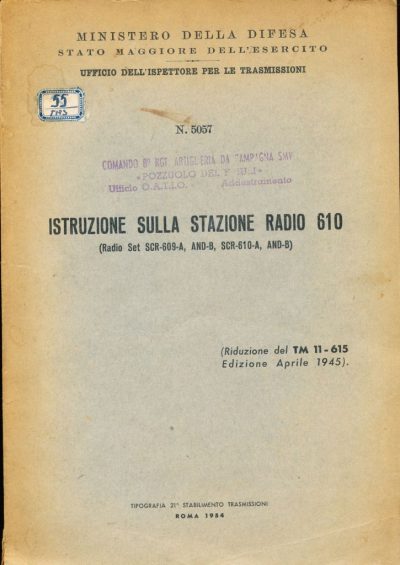 Istruzione sulla Stazione Radio 610