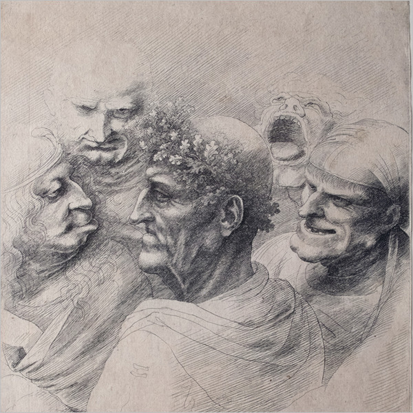 Leonardo disegnato da Hollar