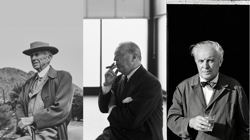 I tre architetti. Frank Lloyd Wright, Mies Van Der Rohe, Gio Ponti