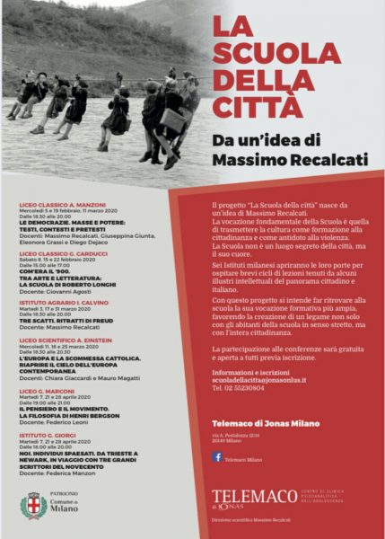 La scuola della città - Cico di sei incontri su arte, politica e letteratura