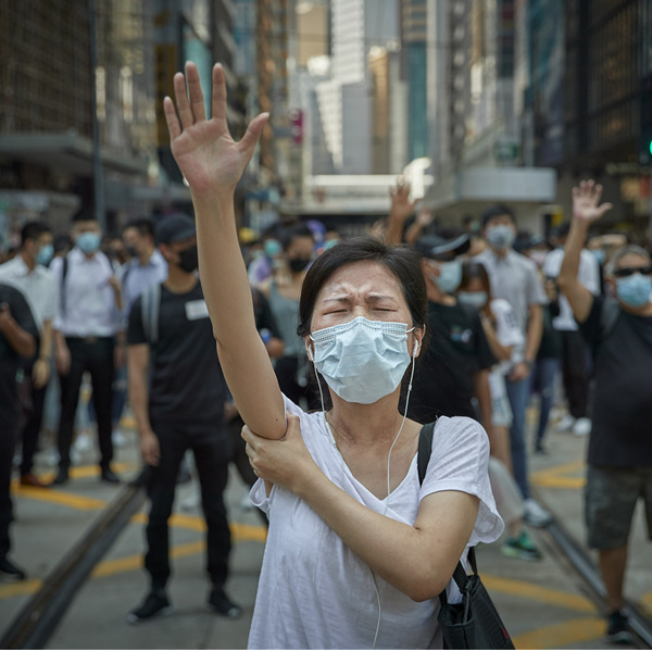 Kiran Ridley. Hong Kong democracy protests - Siena Awards 2020