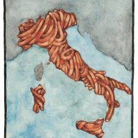 Storia illustrata degli spaghetti al pomodoro - Illustrazioni di Luciano Ragozzino