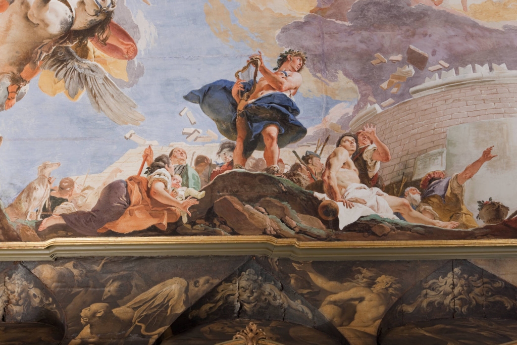 Il restauro dell'affresco di Giambattista Tiepolo e del fregio monocromo di Nicolò Bambini di Palazzo Sandi a Venezia