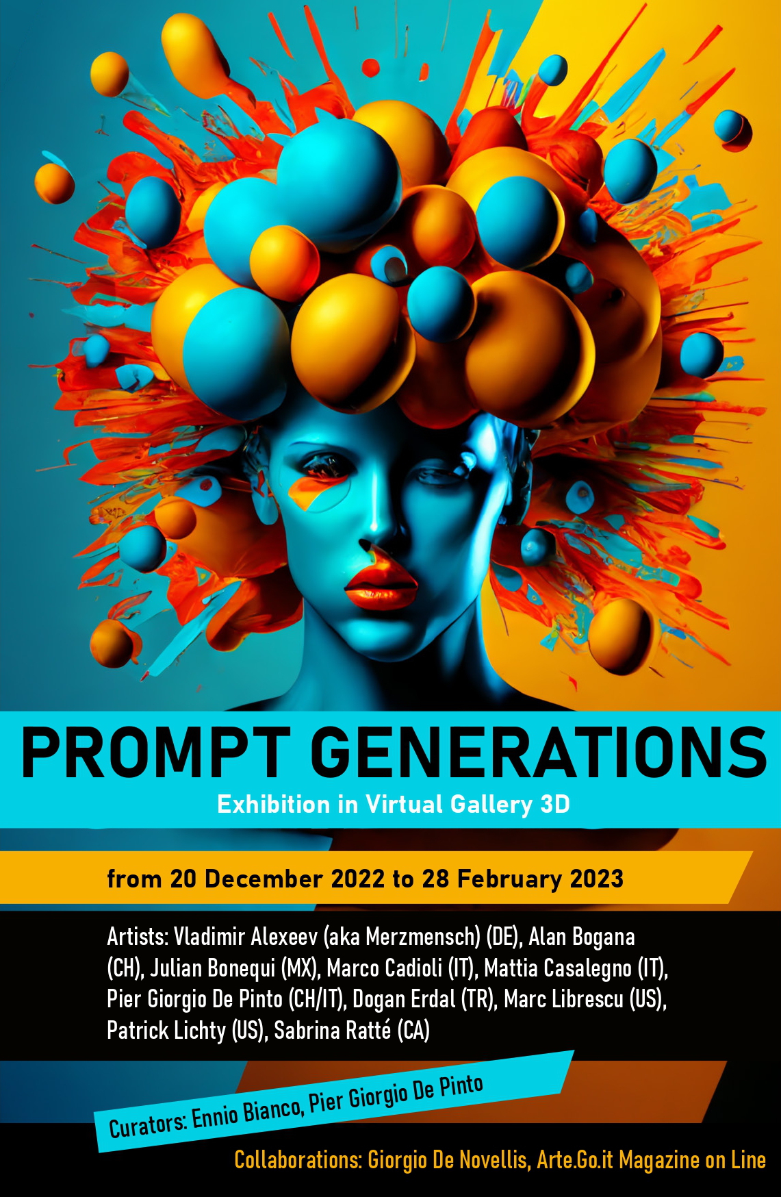Prompt Generations - Exhibition in Virtual Gallery 3d