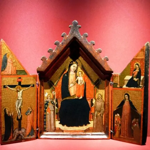 La trecentesca "Madonna in trono con Bambino tra i santi Ludovico di Tolosa e Francesco" torna a Prato